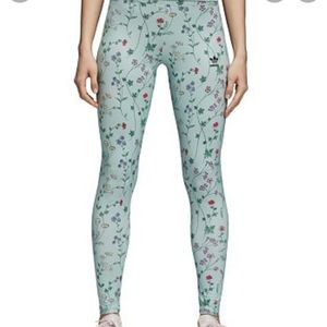 Adidas Mint Green Floral Print Leggi gs